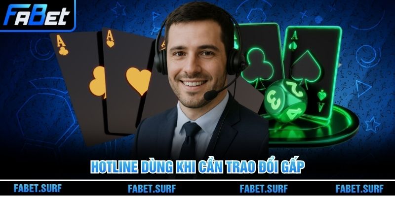 Hotline dùng khi cần trao đổi gấp