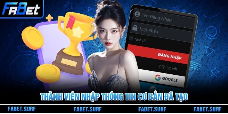 Thành viên nhập thông tin cơ bản đã tạo